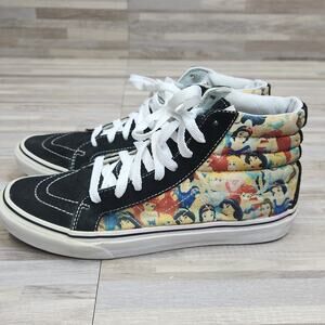 Disney Vans Adult Shoes Mens 8.5 Womens 10 Princess Black High Tops Skateboard